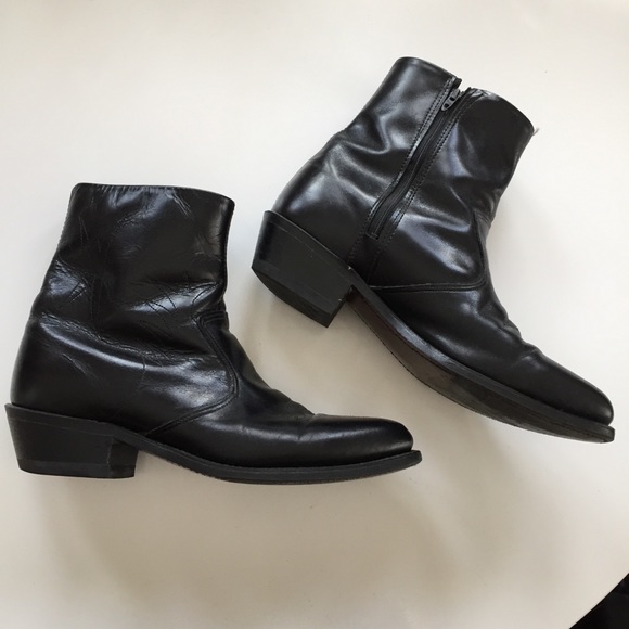 mens vintage black boots